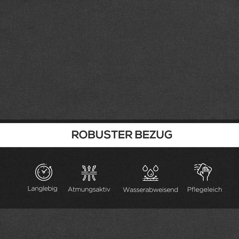 Outsunny Seat Cushion Seat Pad for Hollywood Swing 170 x 100 x 8cm Dark Gray