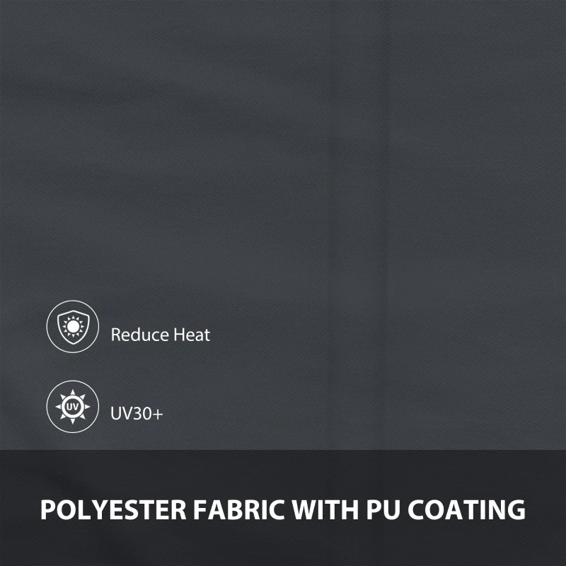Outsunny Copertină cu Braț Pliabil, cu Deschidere Manuală, Copertină Basculantă cu Protecție UV30+, 150x120 cm, Gri Închis