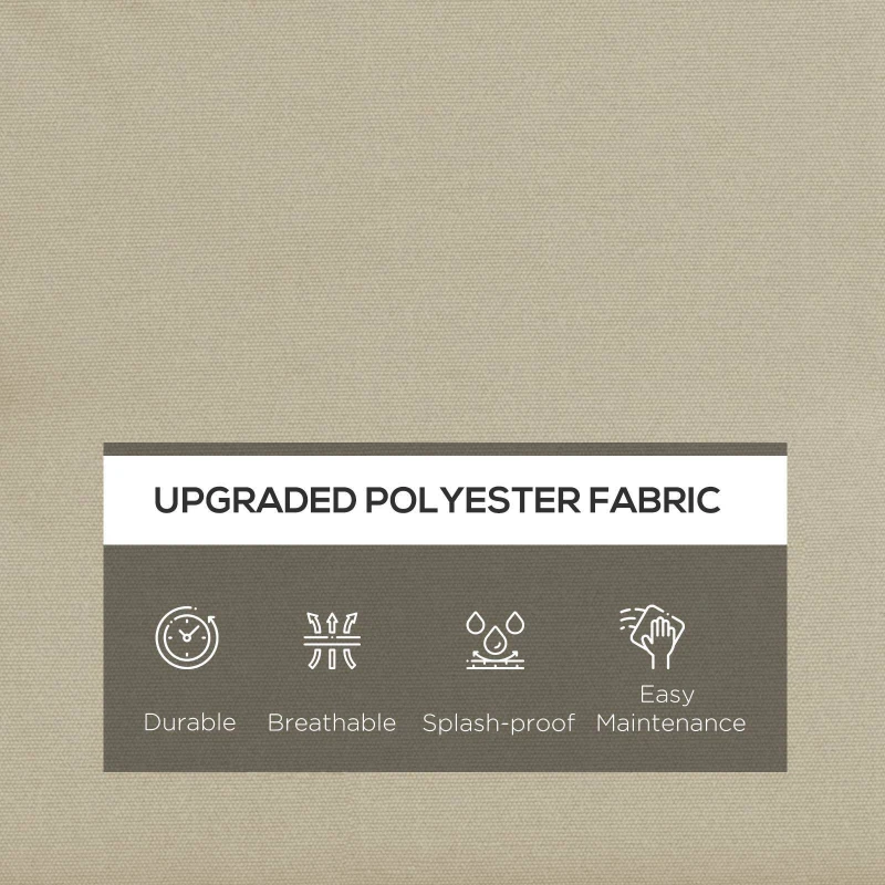 Outsunny Cushion Set for Hollywood Swing 170 cm Seat Cushion Swing Cushion Garden Swing Garden Cushion Back Cushion Side Cushion Beige