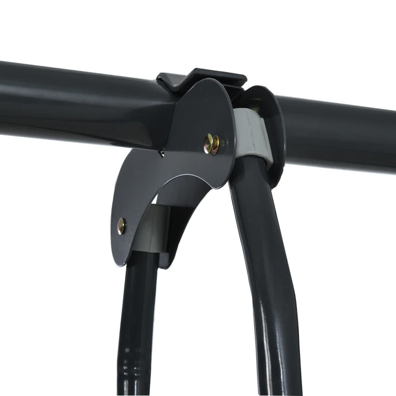 Set Gioco da Giardino per Bambini 3-8 Anni con Altalena Nido, Scala da Arrampicata, Rete e Dondolo, Struttura in Metallo, Blu