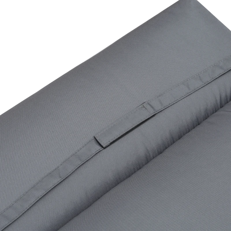 Outsunny Sun Lounger Cushion, Garden Recliner Pad, Polyester Cover Dark Gray 196 x 55 x 8 cm
