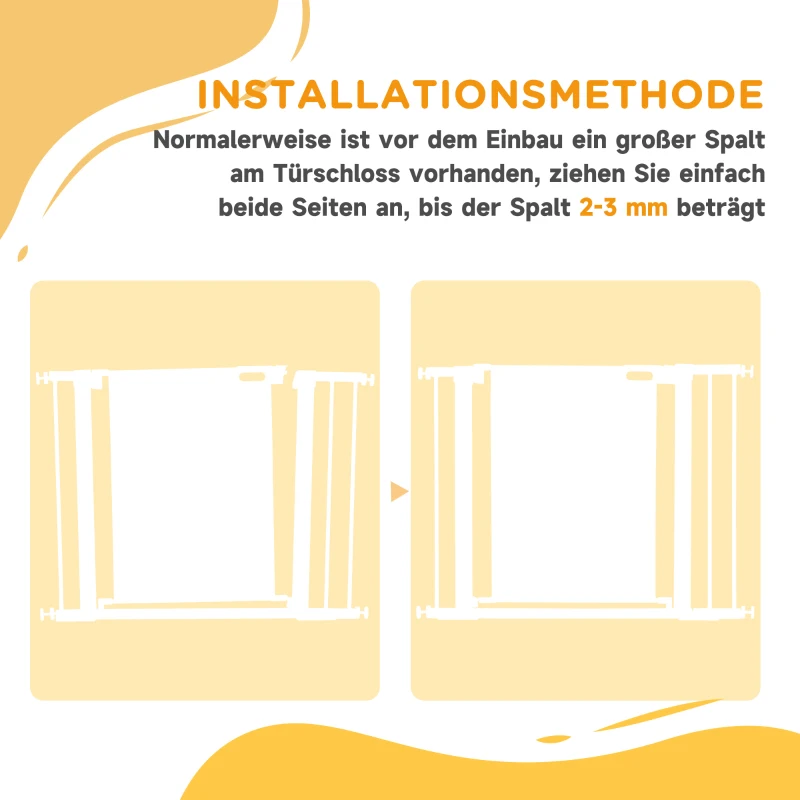 PawHut Traphekje Huisdierhek Hondenhek, verstelbaar van 75 cm - 103 cm, Zwart