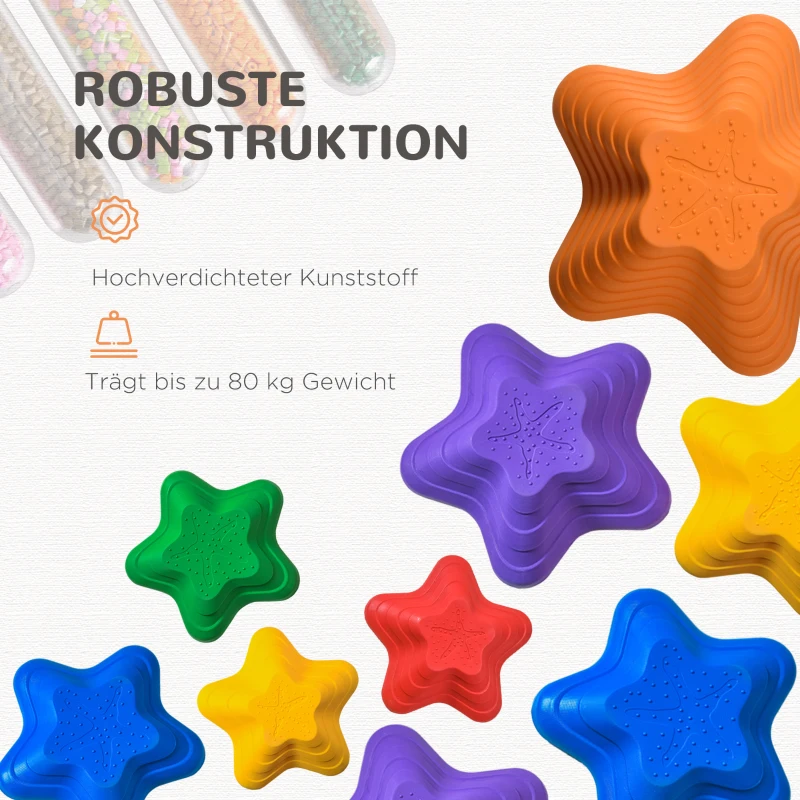 Outsunny Tritsstenen voor Kinderen, stapelbaar, antislip, 3 Maten, tot 80 kg, Binnen-/buitengebruik