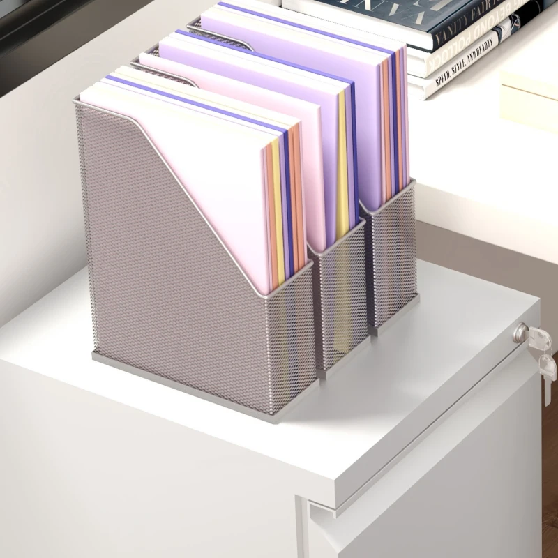 Vinsetto Mobiele Ladekast Archiefkast Organizer, 2 Laden, afsluitbaar, 37 x 43,5 x 67,5 cm, Wit