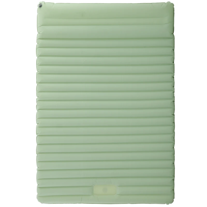 Outsunny Opblaasbaar campingmatras, inclusief luchtpomp, 1 kussen, 200 x 135 x 10 cm, groen