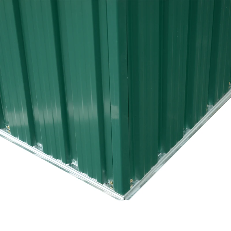 Outsunny Metal Garden Storage Shed, Tool Storage House with Double Doors and Lightsky Panels, 8.5 x 6ft
