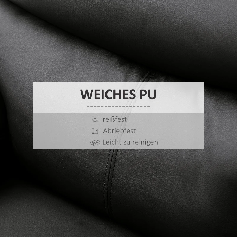 HOMCOM Fotel relaksacyjny z funkcją leżanki, 80 cm x 90 cm x 105 cm, czarny