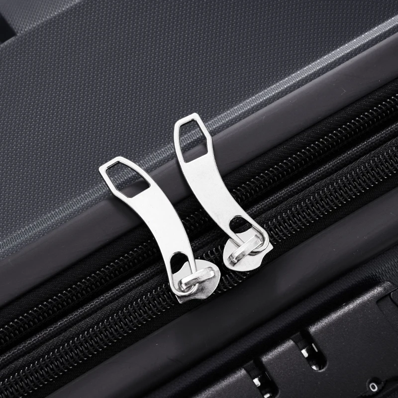 3-teiliges Hartschalenkoffer-Set mit TSA-Schloss, 360° Doppelrollen und 3 Größen aus robustem PP-Material, Schwarz