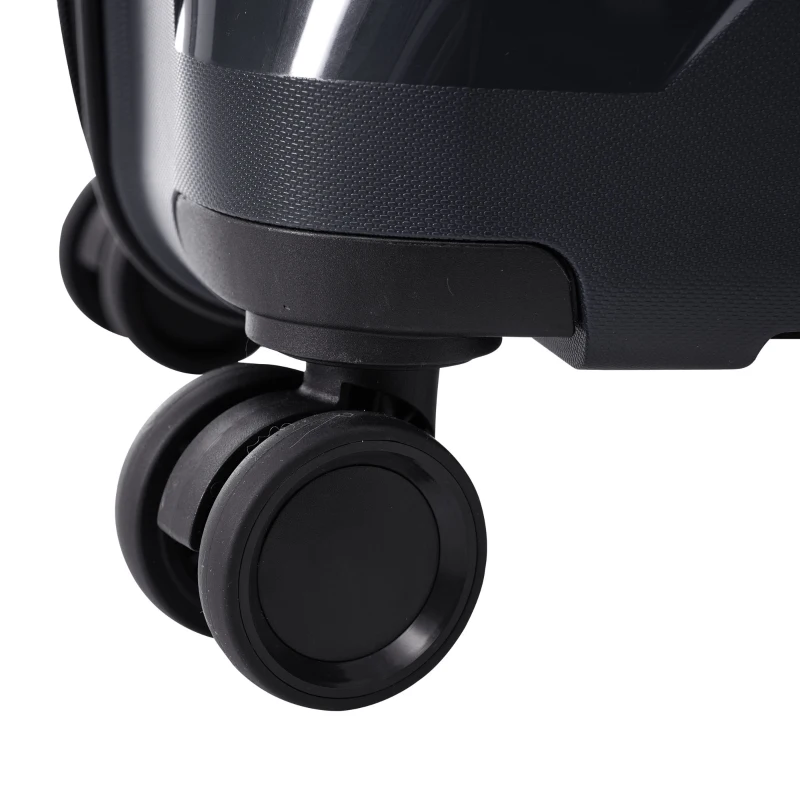 3-teiliges Hartschalenkoffer-Set mit TSA-Schloss, 360° Doppelrollen und 3 Größen aus robustem PP-Material, Schwarz