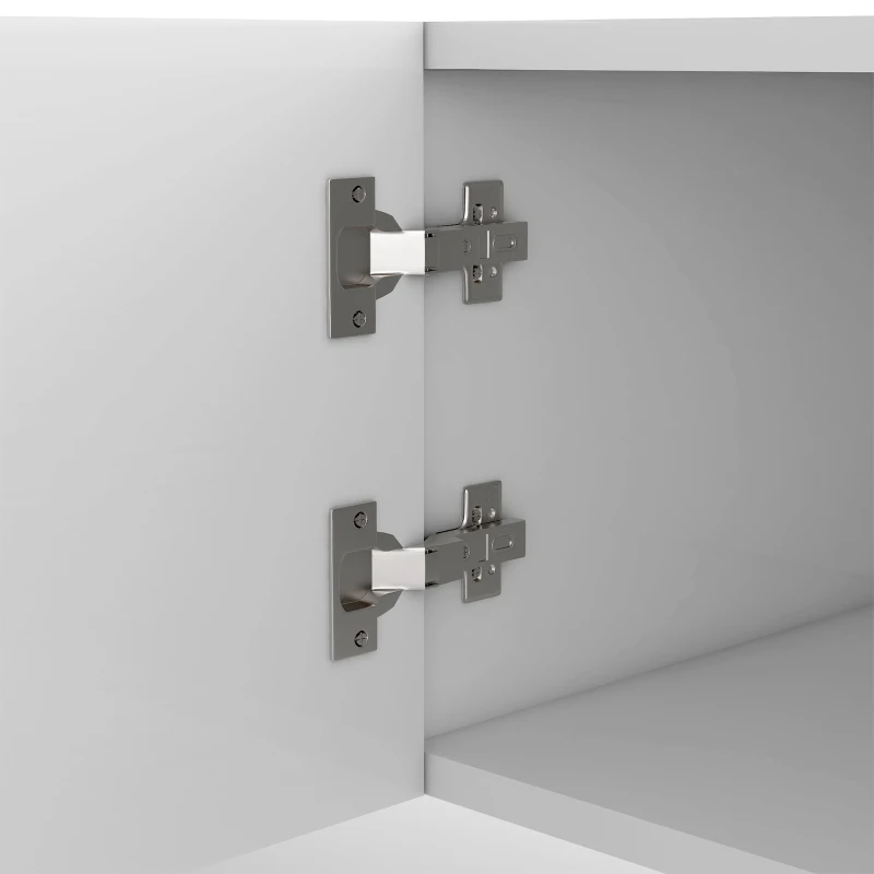 Mueble TV Moderno Blanco con Franjas Decorativas 180x35x41 cm Blanco