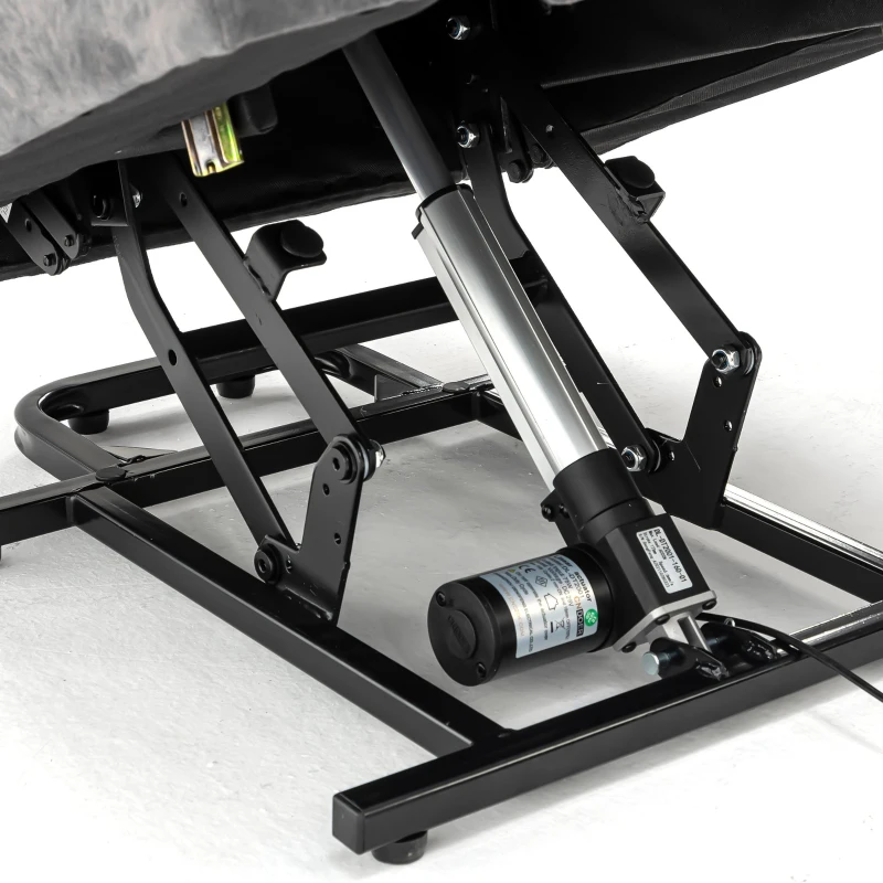 Sillón de Masaje Eléctrico con Masaje Función Calor y Vibración Tejido Antideslizante Gris