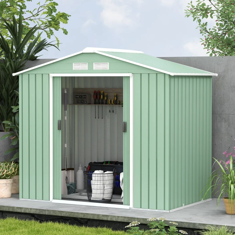 Outsunny Sopron de Gradina pentru Depozitare Unelte(m-9)