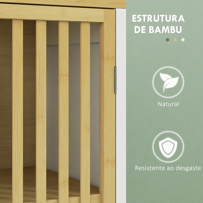 HOMCOM Armário Casa de Banho com 1 Prateleira Aberta 1 Porta e 1 Prateleira Ajustável 32x30x90,5 cm Natural e Branco