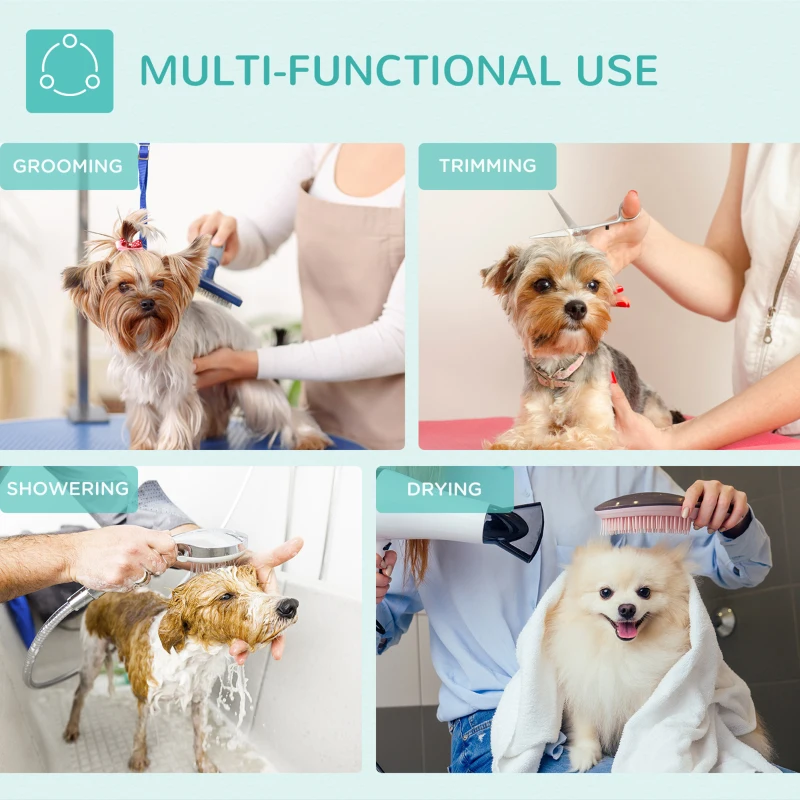 PawHut Heavy Duty Foldable Pet Grooming Table Professional w/ Adjustable Arm