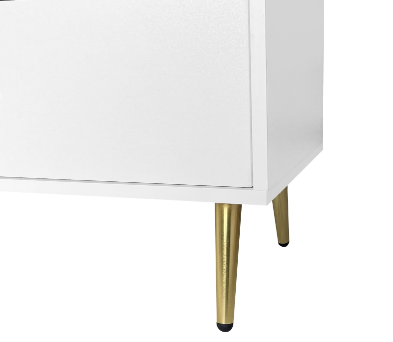 Cómoda y Aparador Elegante Guía Deslizante Suave Blanco