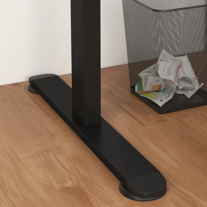 Vinsetto Verstelbaar Zit-Stabureau Computertafel, 140 cm x 70 cm x 116 cm, Zwart(m-9)