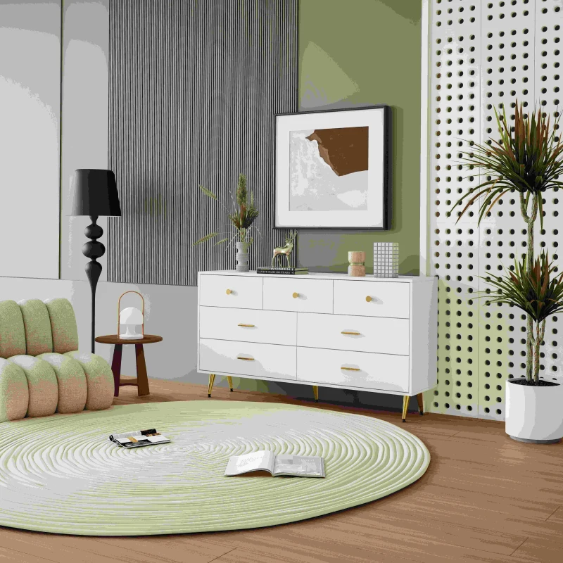 Cómoda y Aparador Elegante Guía Deslizante Suave Blanco
