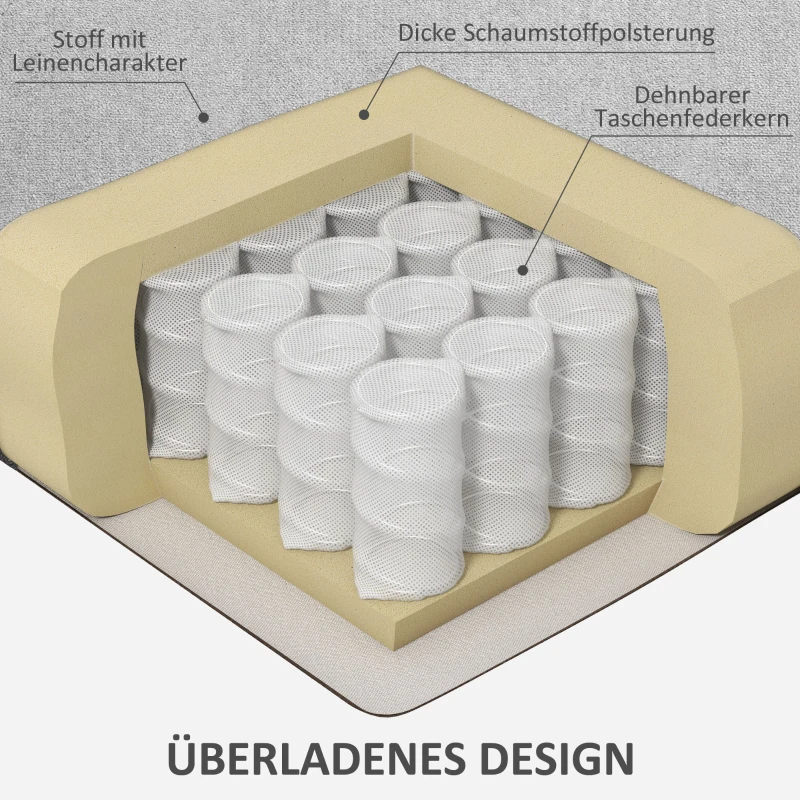 HOMCOM Massagestoel met Opsta-hulp voor Senioren, 8 Vibratiepunten, 2 Zijzakken, Drankhouder, 90 x 101 x 107 cm, Grijs