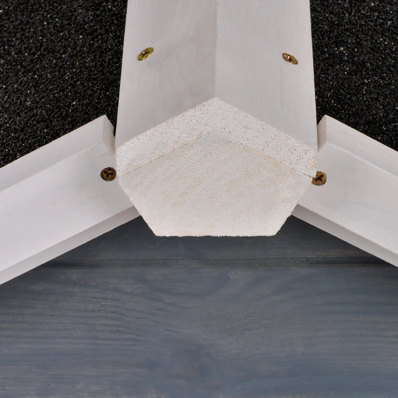 PawHut Rabbit Hutch Wood Bunny Cage for Outdoor Indoor w/ Pull Out Tray Run Box Ramp