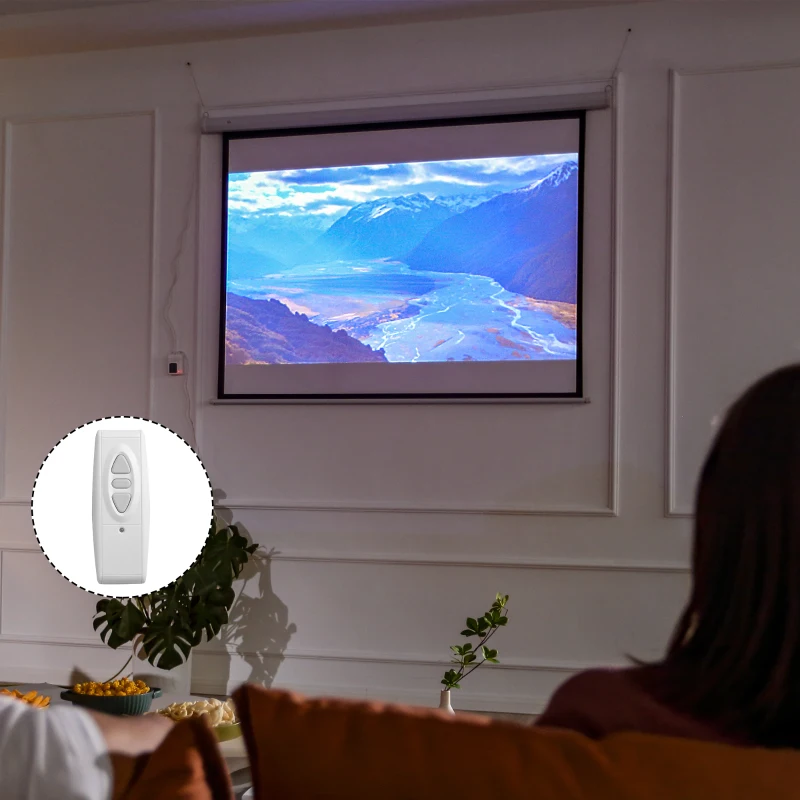 Homcom Ecran Proiectie 84" – Motorizat pentru Home Cinema