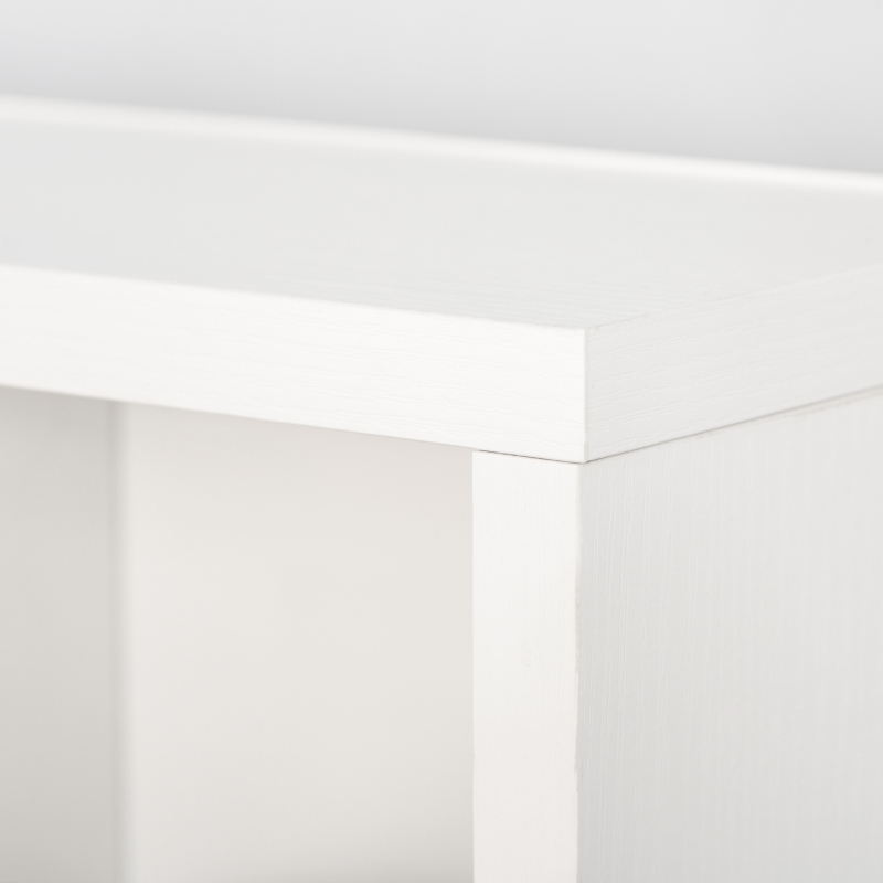 HOMCOM Mobilier Librerie in Lemn 24 Compartimente, Alb, 130.5x89x20cm(m-9)