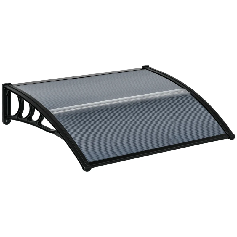 Outsunny copertina policarbonat anti-UV, 100x80 cm, negru(m-10)