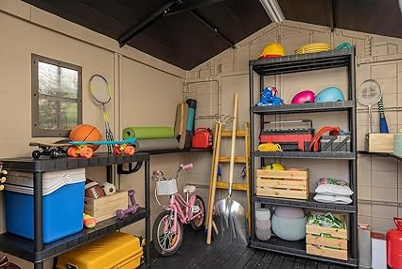 Keter Casetta da Giardino Factor 8x8, Beige, 256,5 X 255 X 243 h