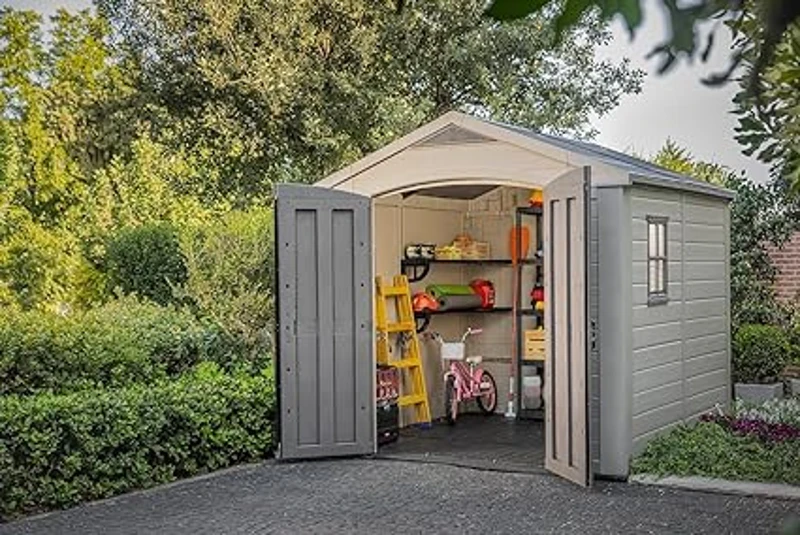 Keter Casetta da Giardino Factor 8x8, Beige, 256,5 X 255 X 243 h