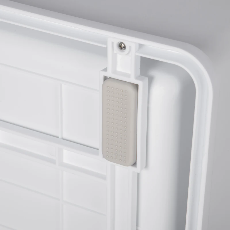 PawHut Kuweta dla Kota, Składana, z 2 Drzwiami i Łopatką, 47,5x35,5x36,7cm, Biały/Zielony