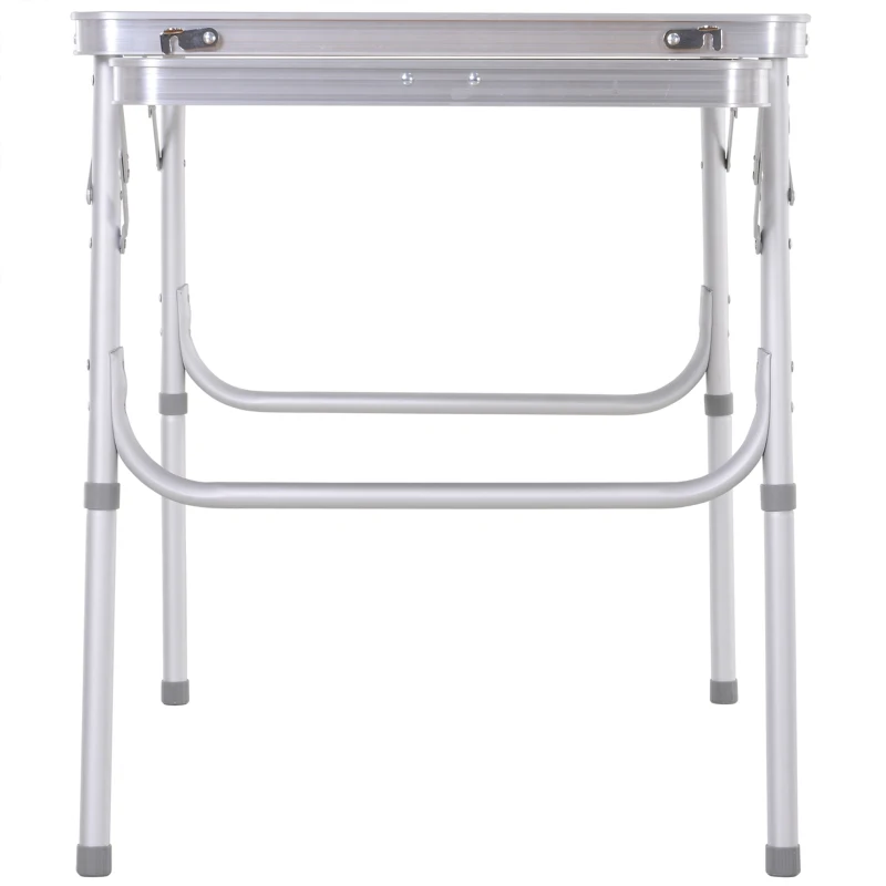 Table de camping pliante avec rallonge alu. MDF imitation bambou