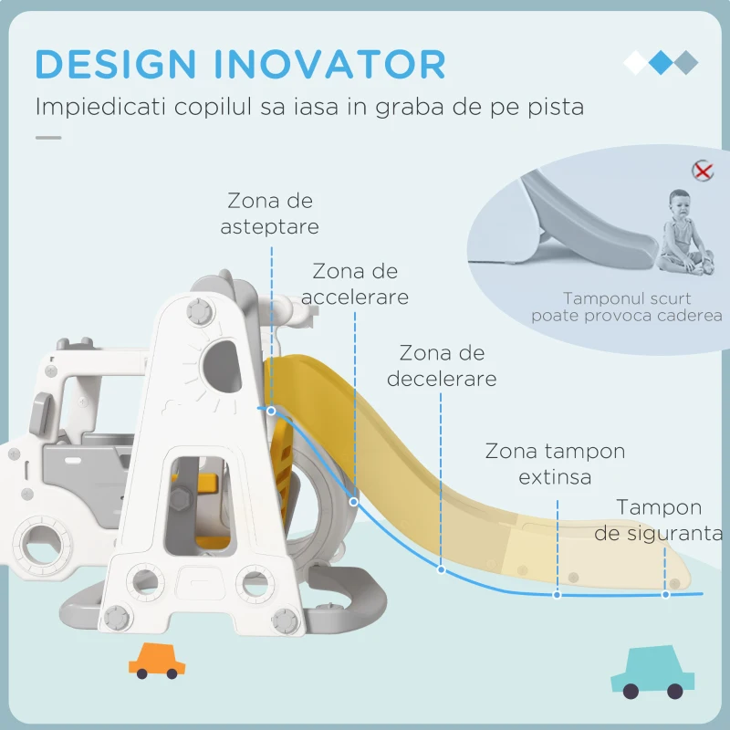 AiyaPlay Set Jocuri 6-in-1 – Tobogan, Leagan & Masinuta Copii