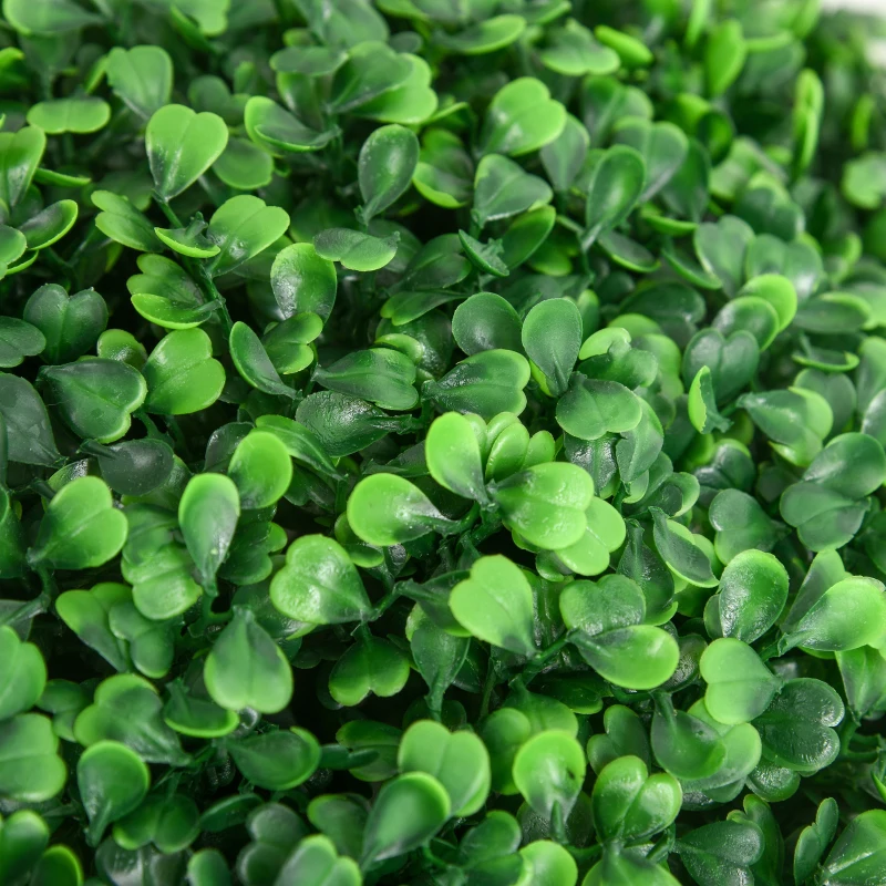 HOMCOM Set di 2 Piante Finte Sfera di Bosso Ø40cm, Decorazione per Interno ed Esterno, Verde