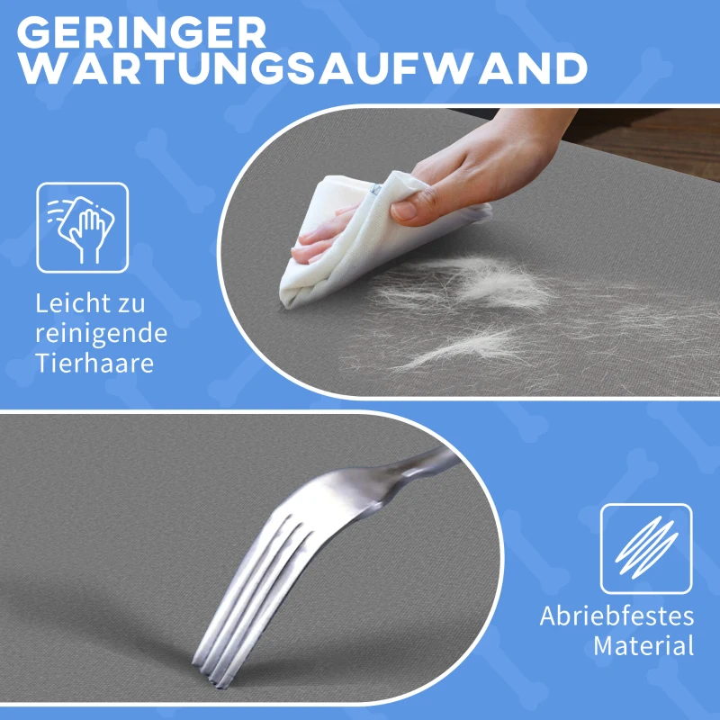 PawHut Łóżko dla Psów, Rozkładane, Wytrzymałe & Komfortowe, Do 10 kg, 71x58x20cm, Szary