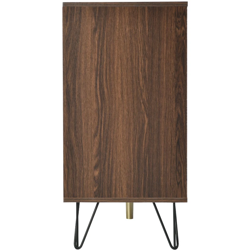 Comodă cu 3 uși și spațiu de depozitare, 120x38x76,5 cm, Culoare naturală