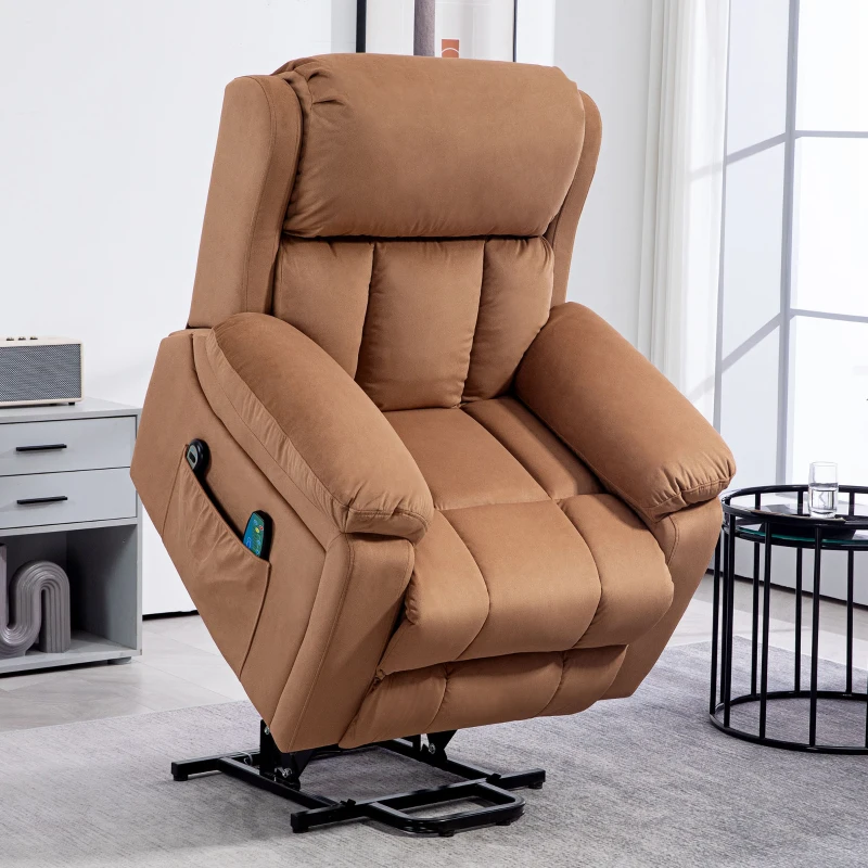 HOMCOM Eight Massage Point Electric Reclining Lift Chair, with Remote - Brown