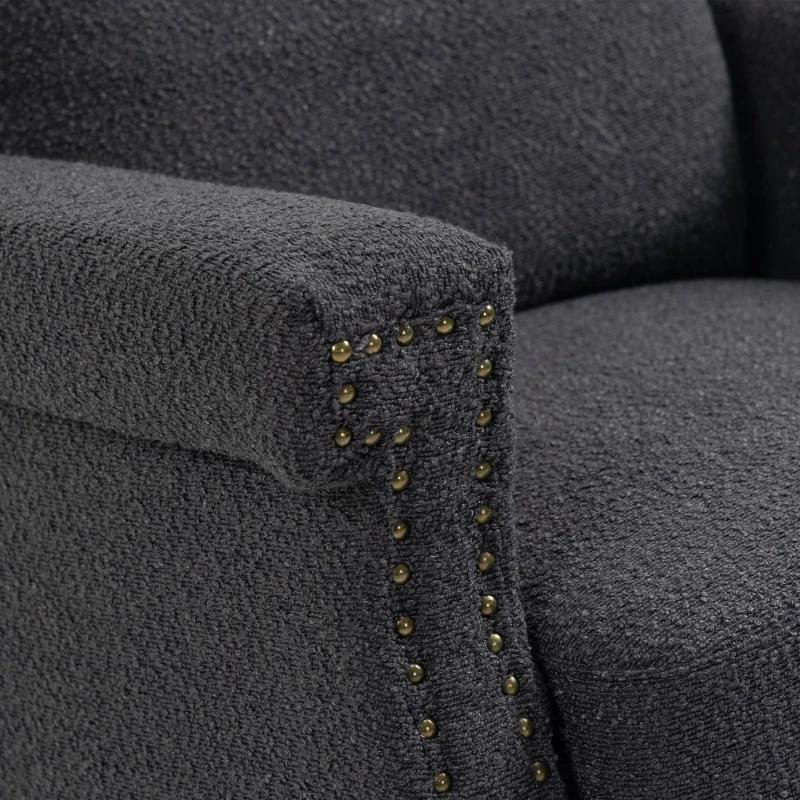 Loungesessel, drehbar und um 360 Grad neigbar, für ultimativen Komfort im Wohnzimmer, Schlafzimmer, Büro- Relax- und Loungesessel, Schwarz