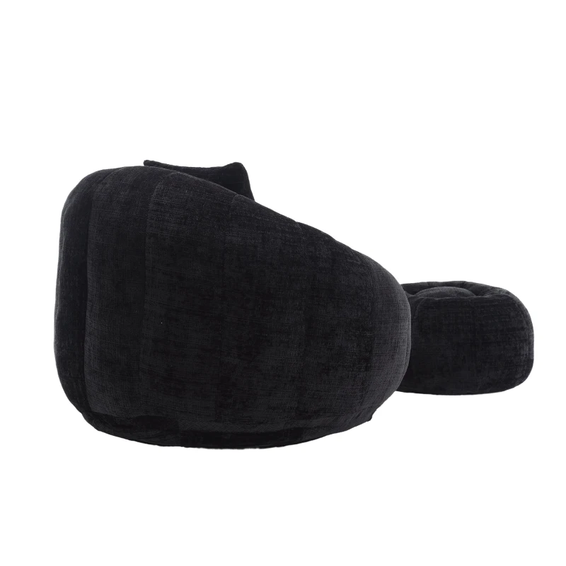 Bequemer runder drehbarer Sitzsack, Schwarz