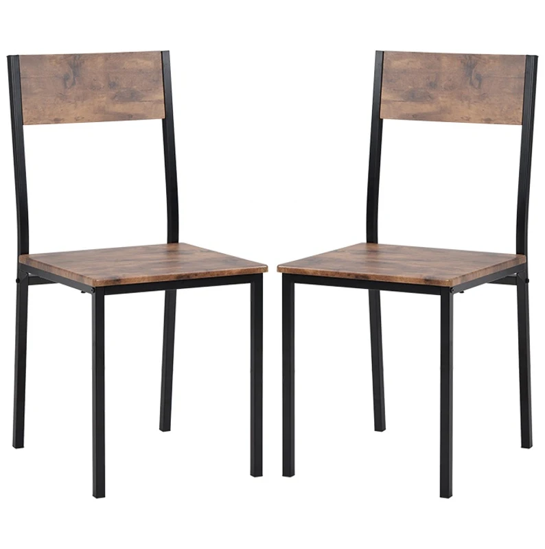 Juego de Comedor Vintage con Mesa y 4 Sillas para Comedor y Sala de Estar Diseño Ahorra Espacio 108x65x75 cm Marrón Rústico