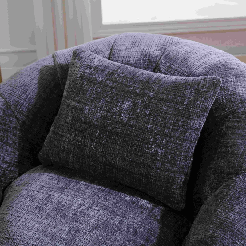 Bequemer runder drehbarer Sitzsack, Grau