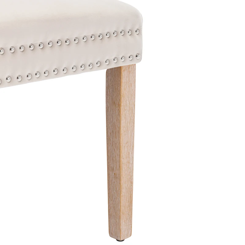 Sedia da pranzo con motivo pulsante, Sedia imbottita soggiorno, panca moderna per il tempo libero, sedia doppia, Beige