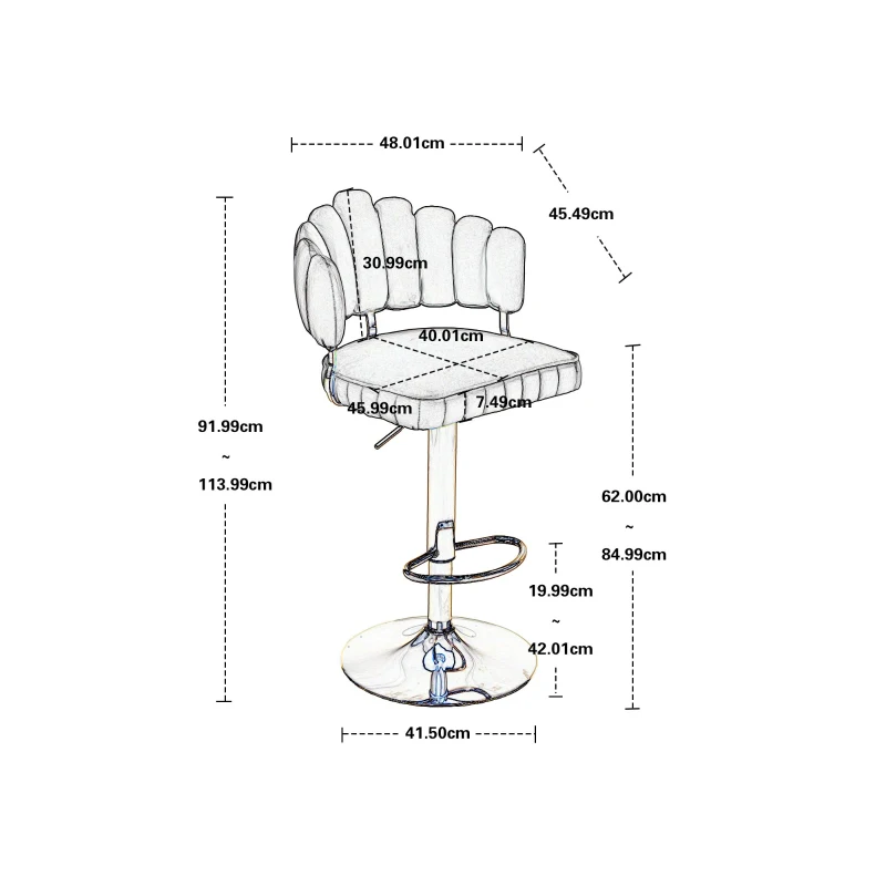 Set aus 2 drehbaren und höhenverstellbaren Barhockern mit Lehne und Fußstütze, Smaragd
