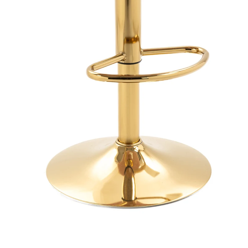 Set aus 2 drehbaren, höhenverstellbaren Barhockern mit Lehne und Fußstütze für Küche und Esszimmer, Rosa