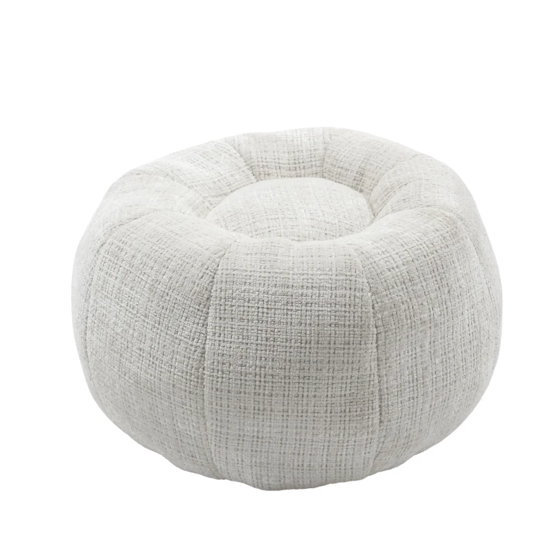 Bequemer runder drehbarer Sitzsack, Beige