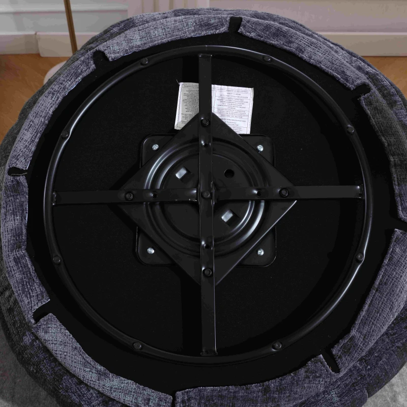 Bequemer runder drehbarer Sitzsack, Grau