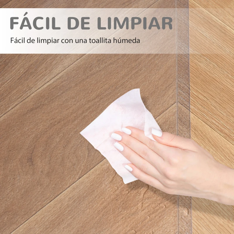 Vinsetto Conjunto de 1 Silla de Masaje Reclinable con 6 Puntos de Masaje y 1 Alfombra Protectora de Suelo Gris y Transparente