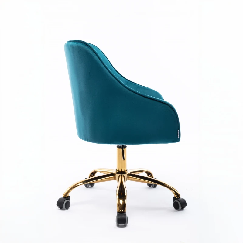 Ergonomischer Bürostuhl, höhenverstellbar, elegant und bequem, Schreibtischstuhl ergonomisch, Blau-Grün