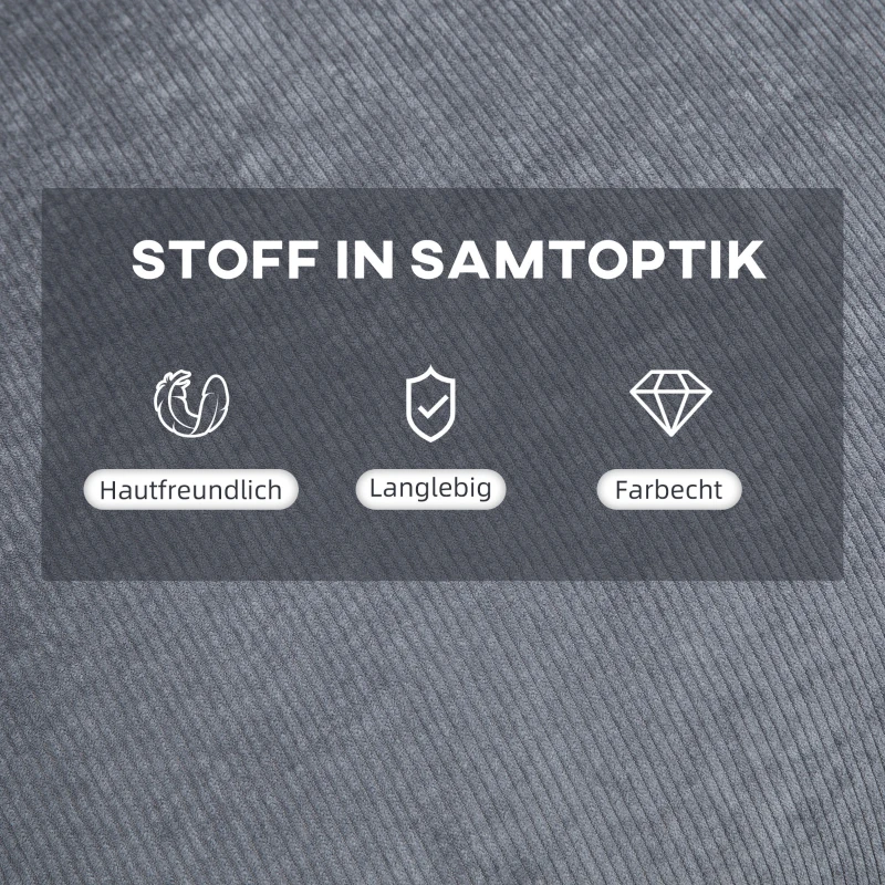 HOMCOM Relaxfauteuil met Ottoman Polsterstoel, Inclusief Kussen, 68 cm x 91,5 cm x 88 cm, Lichtgrijs