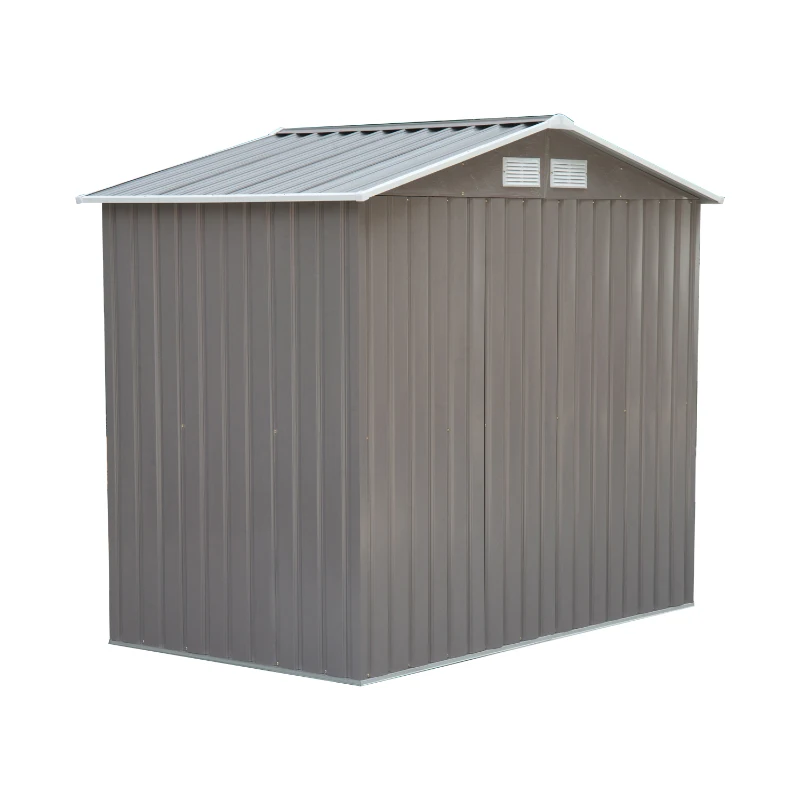 Outsunny Abri de Jardin Multi-équipé en Acier Gris 213 x 127 x 185 cm
