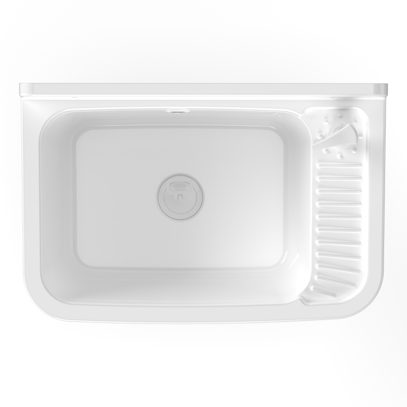 MONGARDI Lavandino pilozzo a muro con dipenser - da esterno 50x35x24