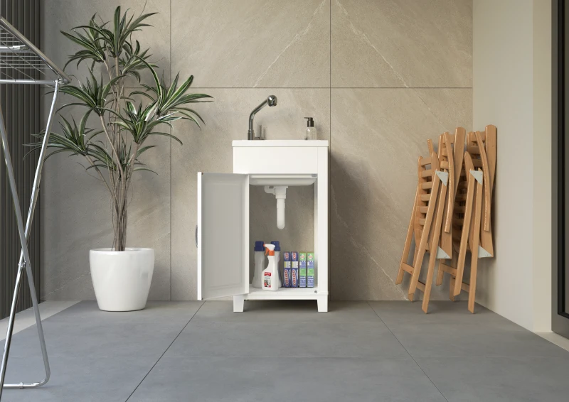 MONGARDI Mobile Lavatoio in resina per esterno-interno 45x50x85